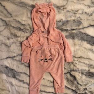 Babygirl fleece hoodie set